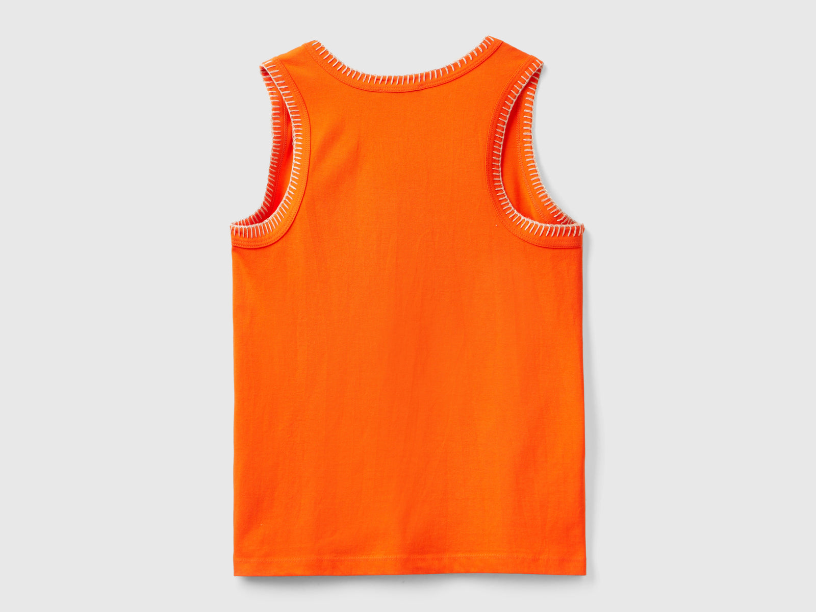 Canotta girocollo in cotone da donna arancione 2 | Benetton Outlet