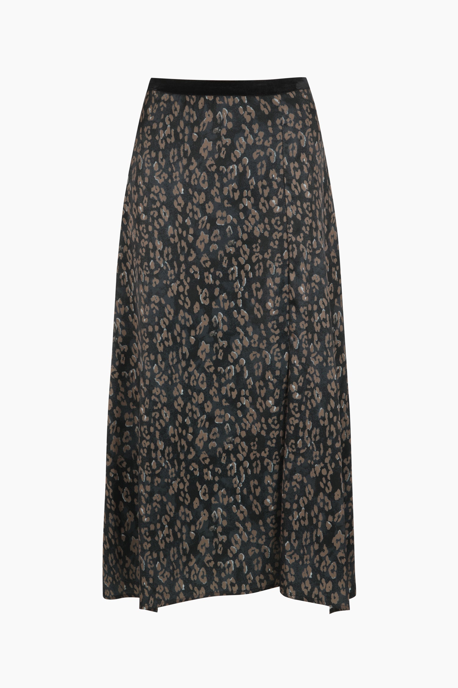 Gonna lunga animalier da donna marrone scuro | Sisley Outlet