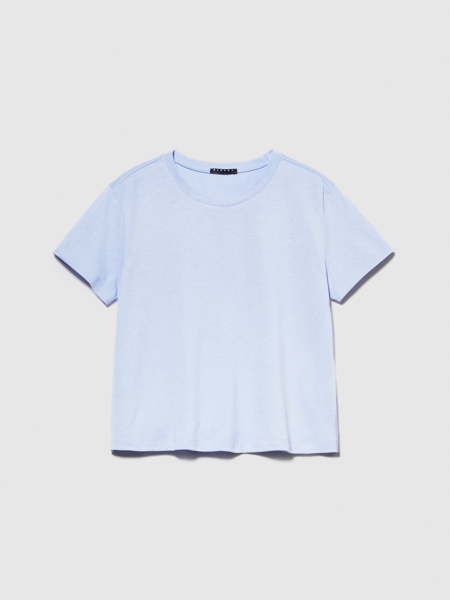 T-shirt tinta unita boxy fit da donna azzurro | Sisley Outlet