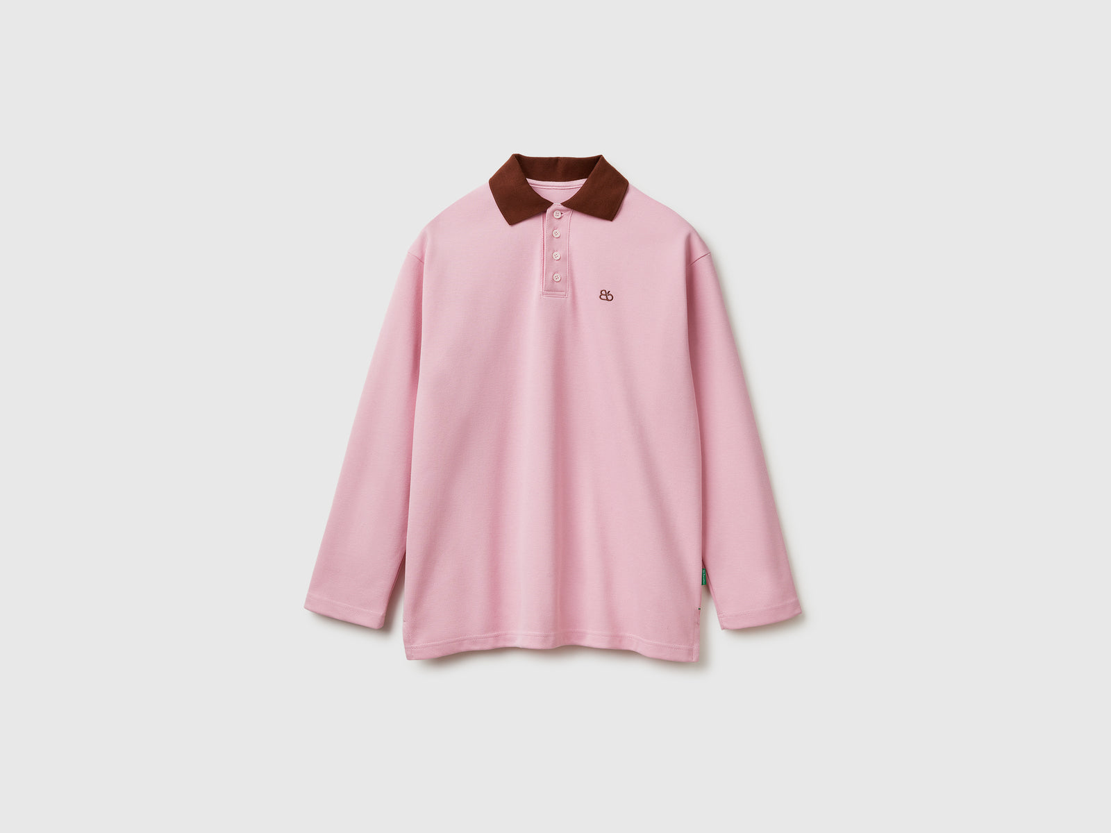 Polo Rugby in cotone da donna rosa | Benetton Outlet