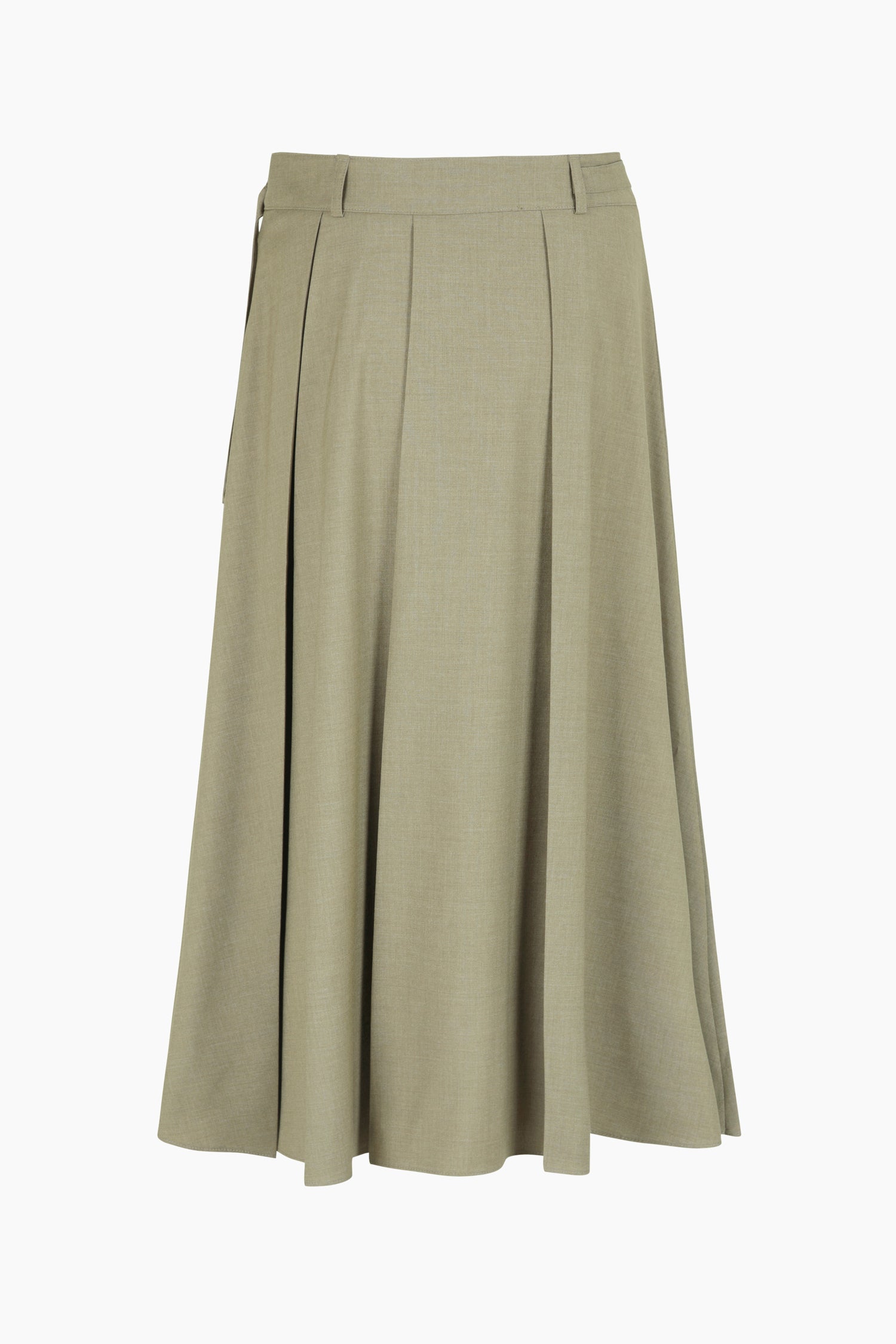 Maxi gonna con pieghe da donna verde chiaro 2 | Sisley Outlet