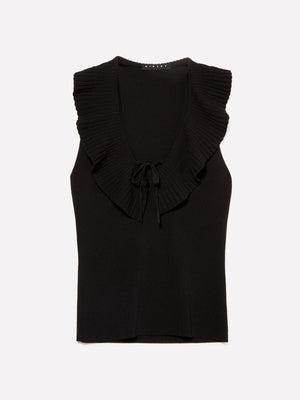 Top in maglia con rouches
