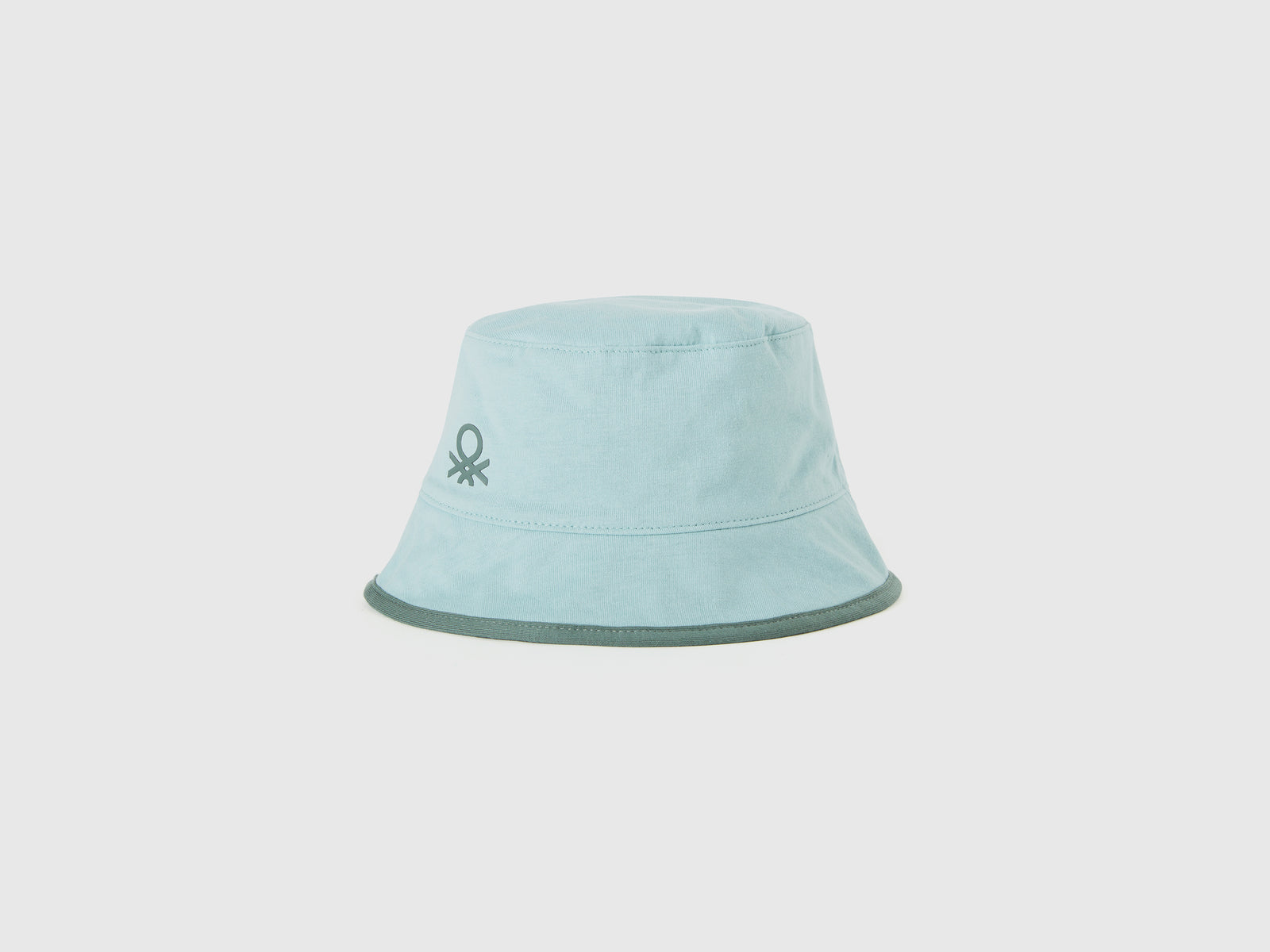 Cappello reversibile con stampa foglie da bimbo verde chiaro | Benetton Outlet