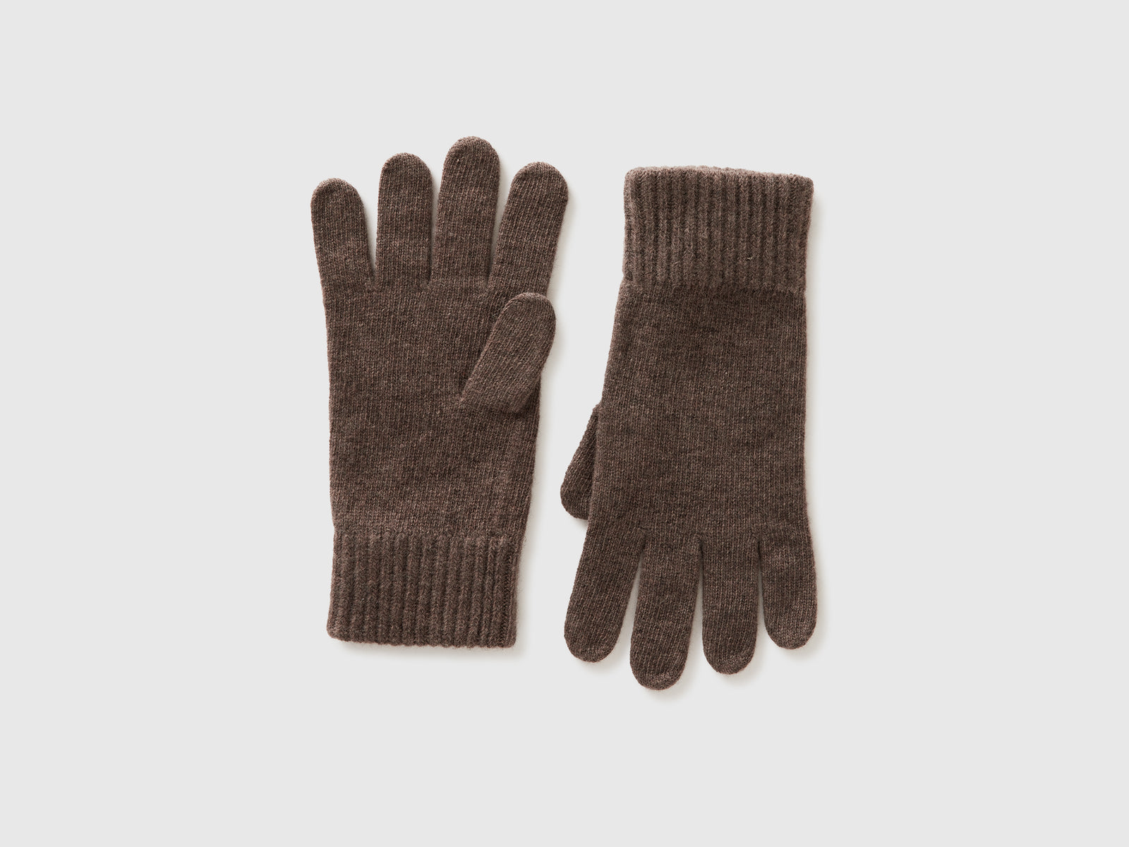 Guanti in pura lana vergine da uomo grigio | Benetton Outlet