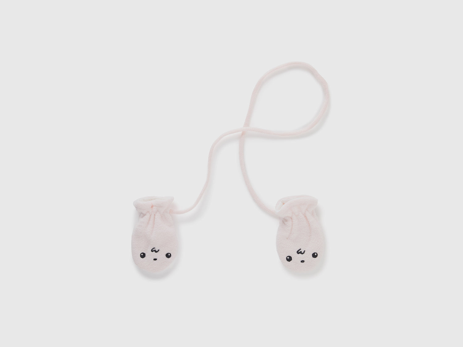 Muffole in morbido pile da neonato rosa tenue | Benetton Outlet