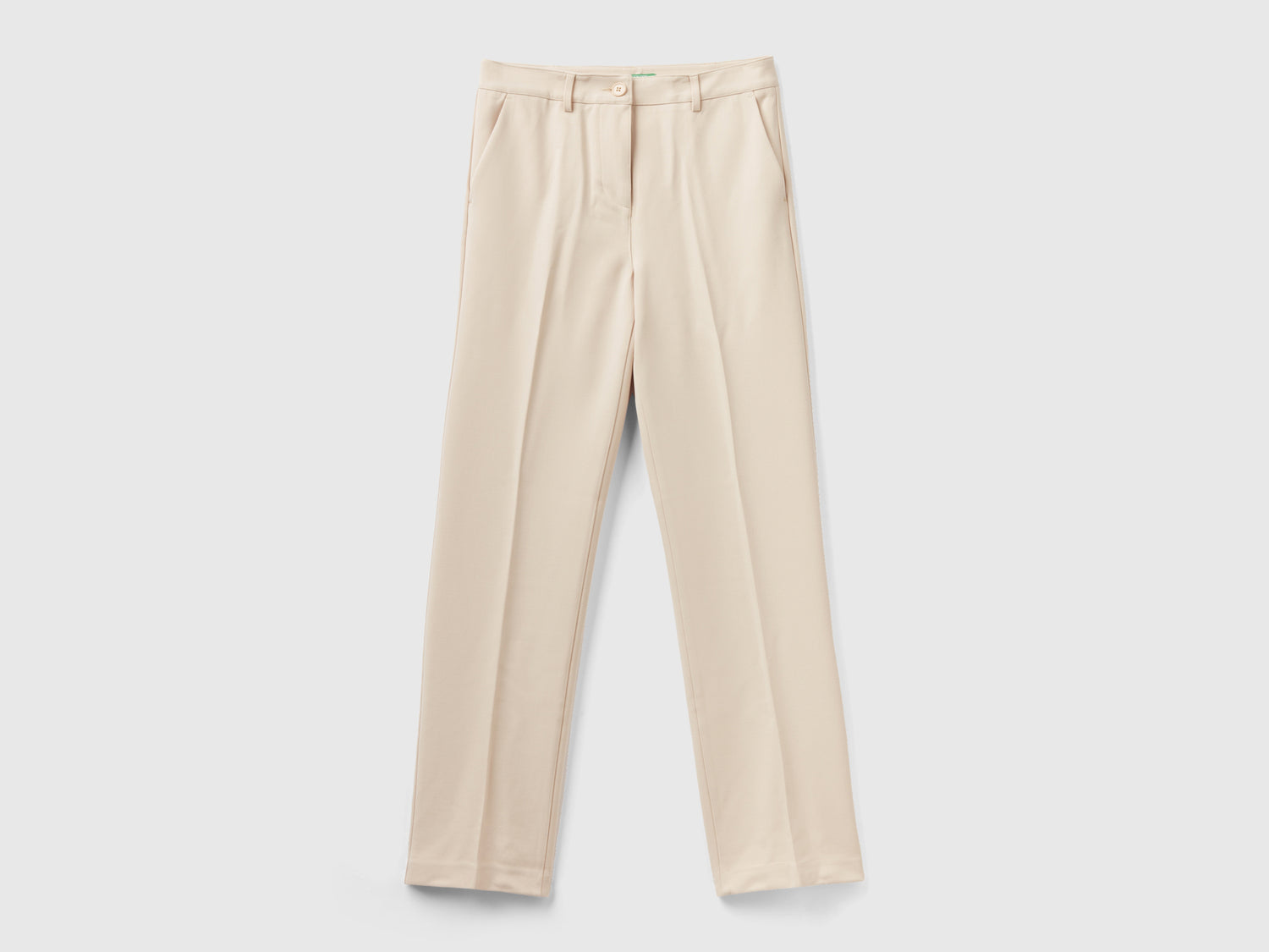 Pantaloni regular fit da donna beige | Benetton Outlet