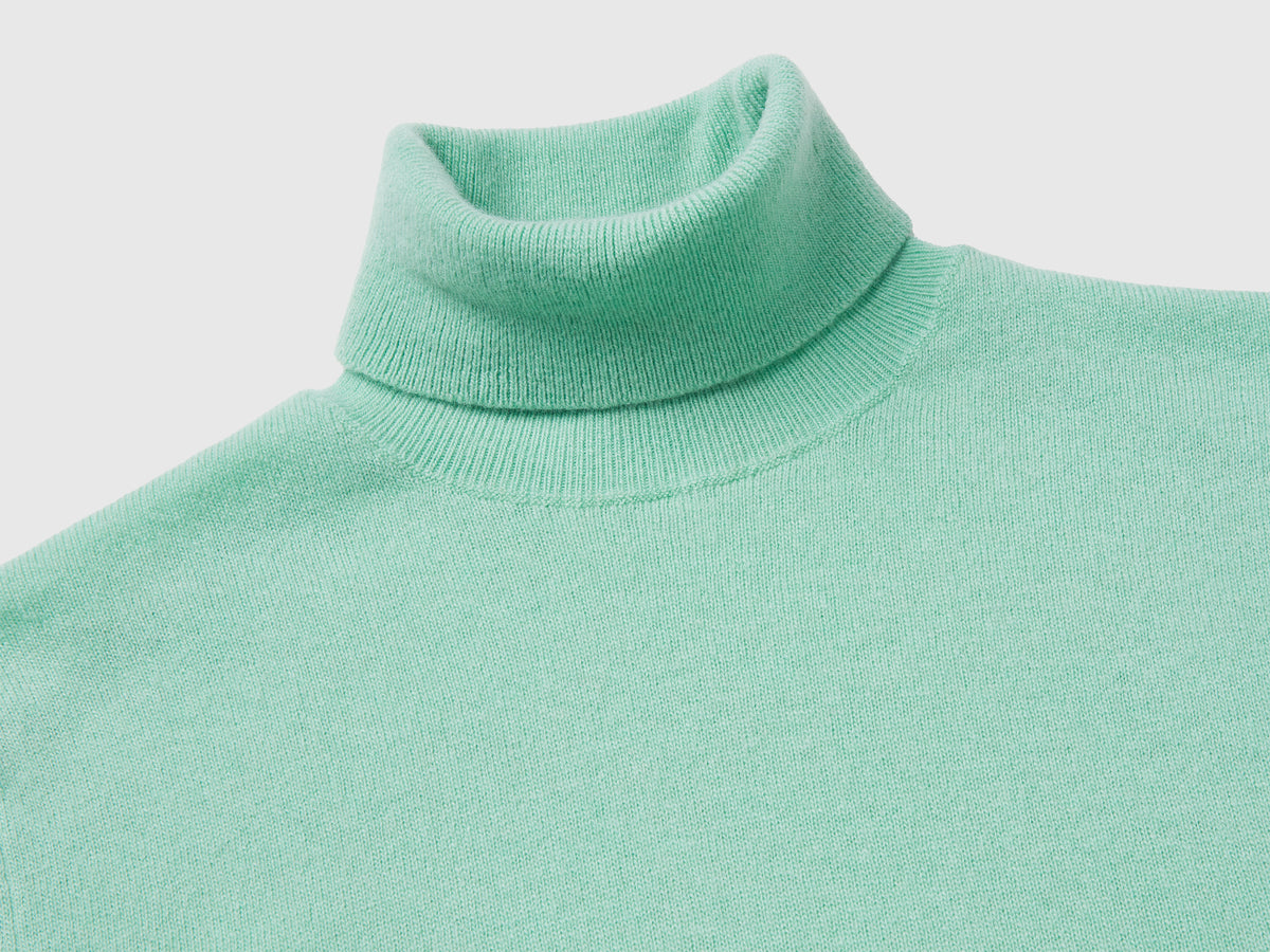 Maglione dolcevita in pura lana Merino