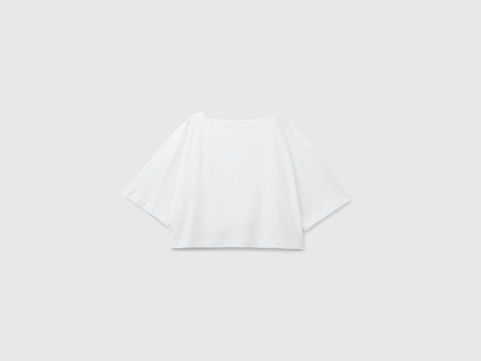 Maglietta boxy fit in puro cotone leggero da donna bianco 2 | Benetton Outlet