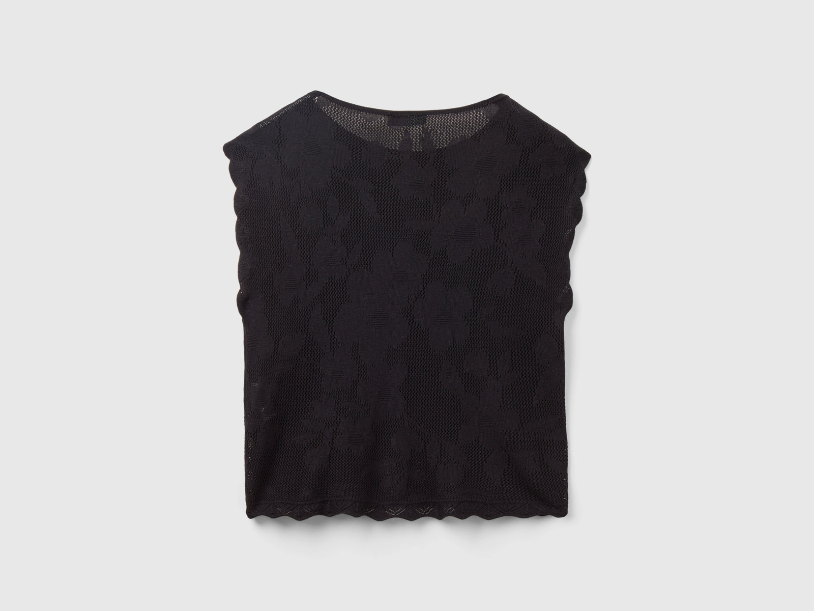 Top con motivo fiori da donna nero 2 | Benetton Outlet