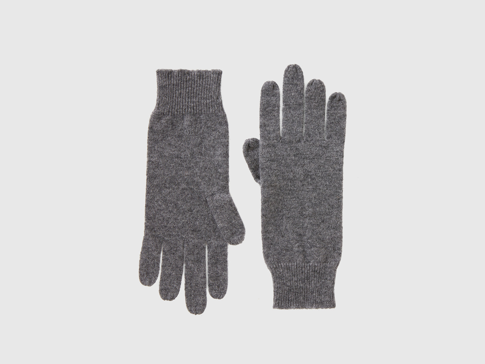 Guanti in puro cashmere da donna grigio scuro | Benetton Outlet