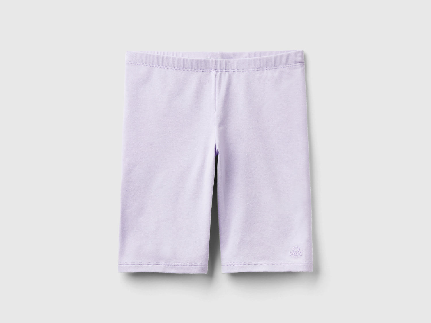 Leggings corti in cotone stretch da bambina lilla | Benetton Outlet