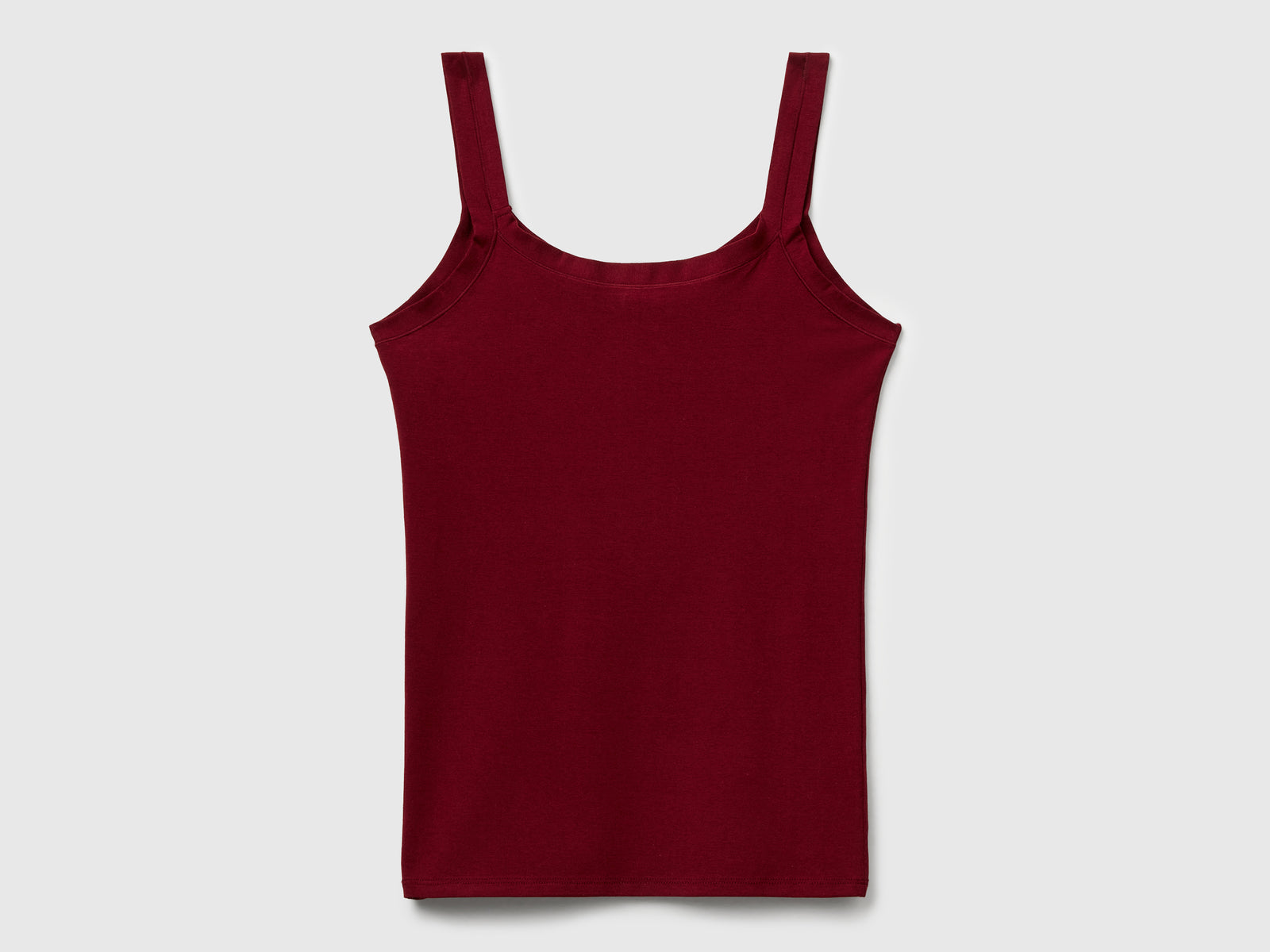 Canotta in cotone super stretch da donna bordeaux 2 | Benetton Outlet