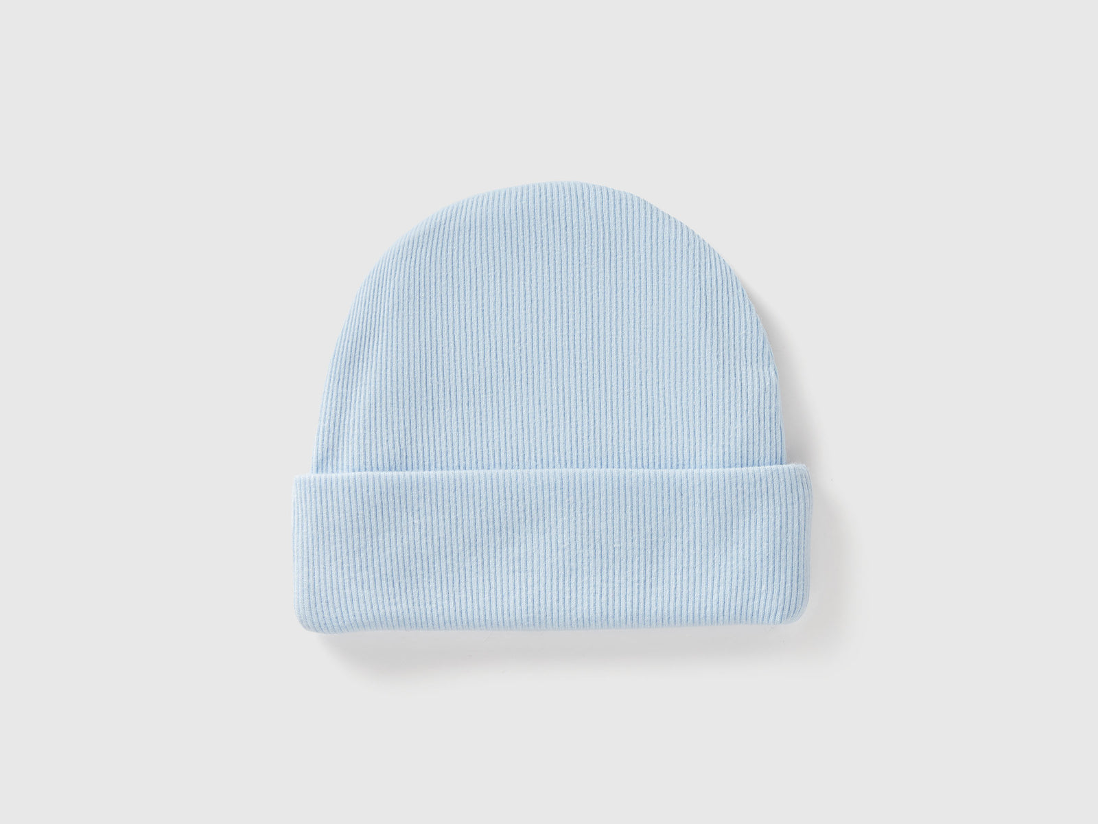 Cappellino in cotone stretch da neonato azzurro 2 | Benetton Outlet