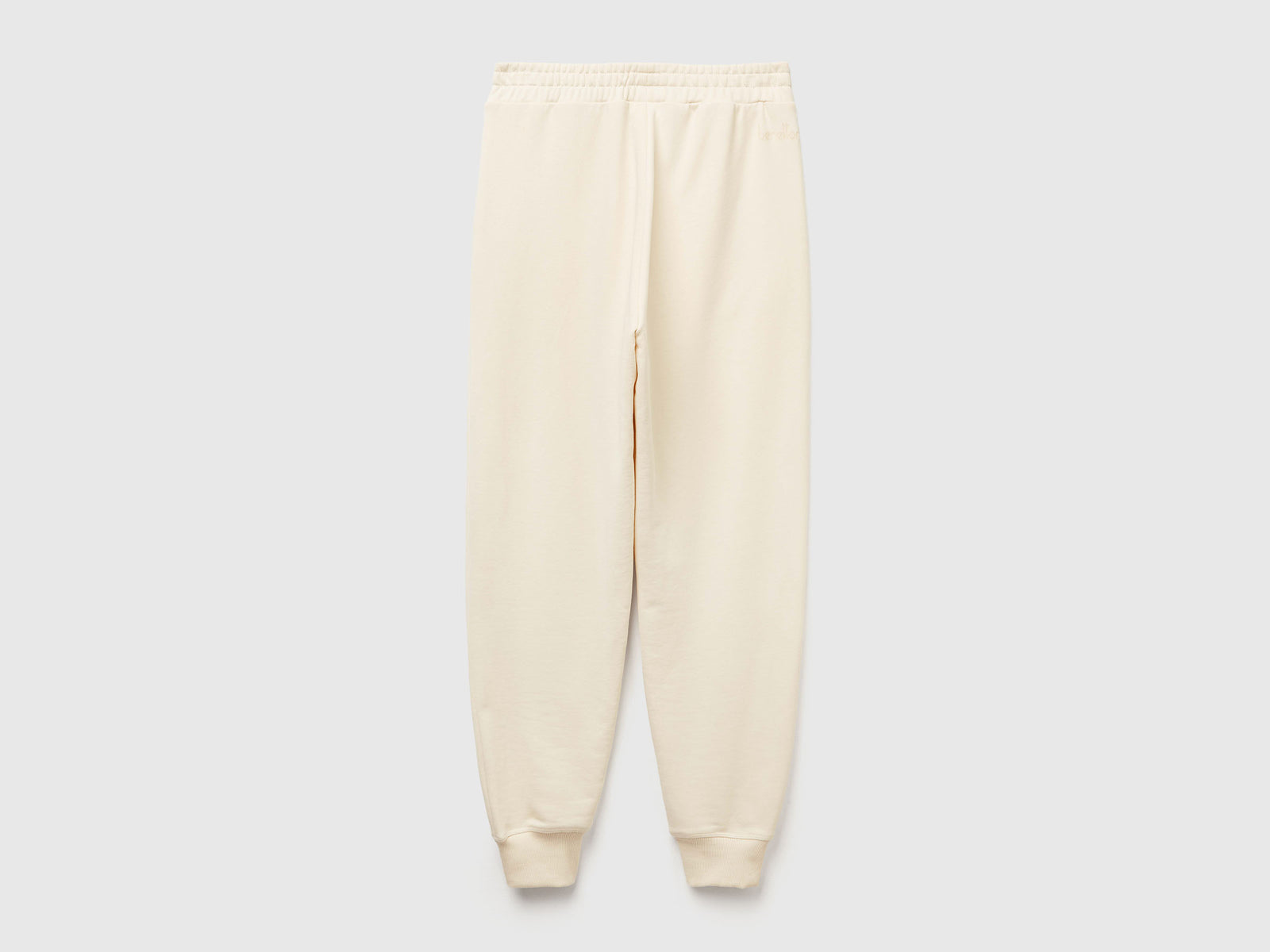Joggers in puro cotone da donna bianco panna 2 | Benetton Outlet