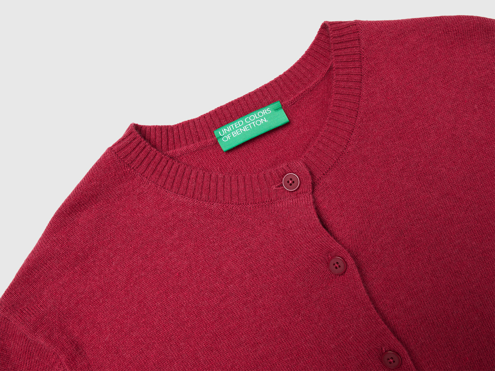 Cardigan in misto lana e cashmere da donna fragola 3 | Benetton Outlet