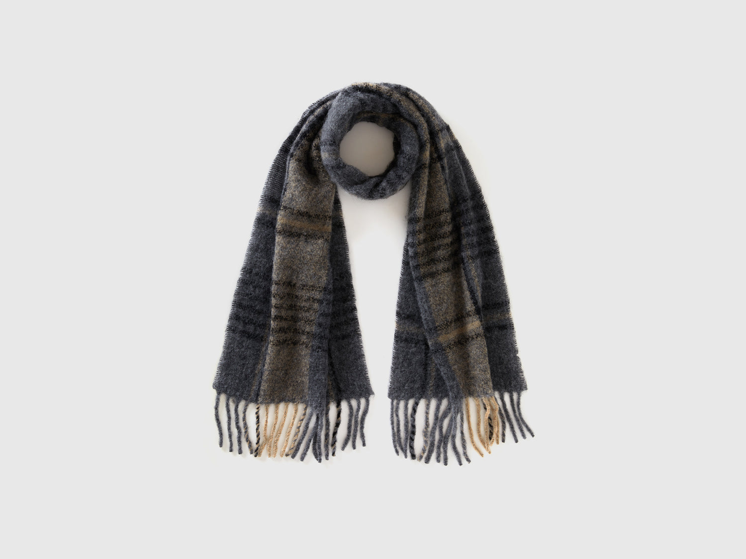 Sciarpa scozzese in misto lana e alpaca da donna multi-color | Benetton Outlet