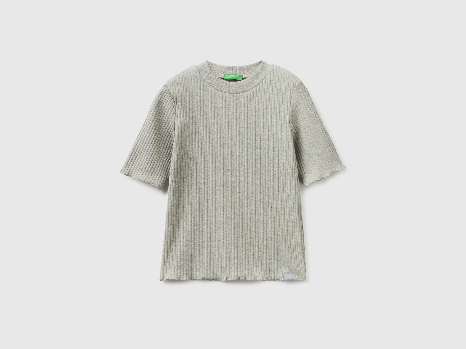 T-shirt lupetto a manica corta da bambina marrone | Benetton Outlet