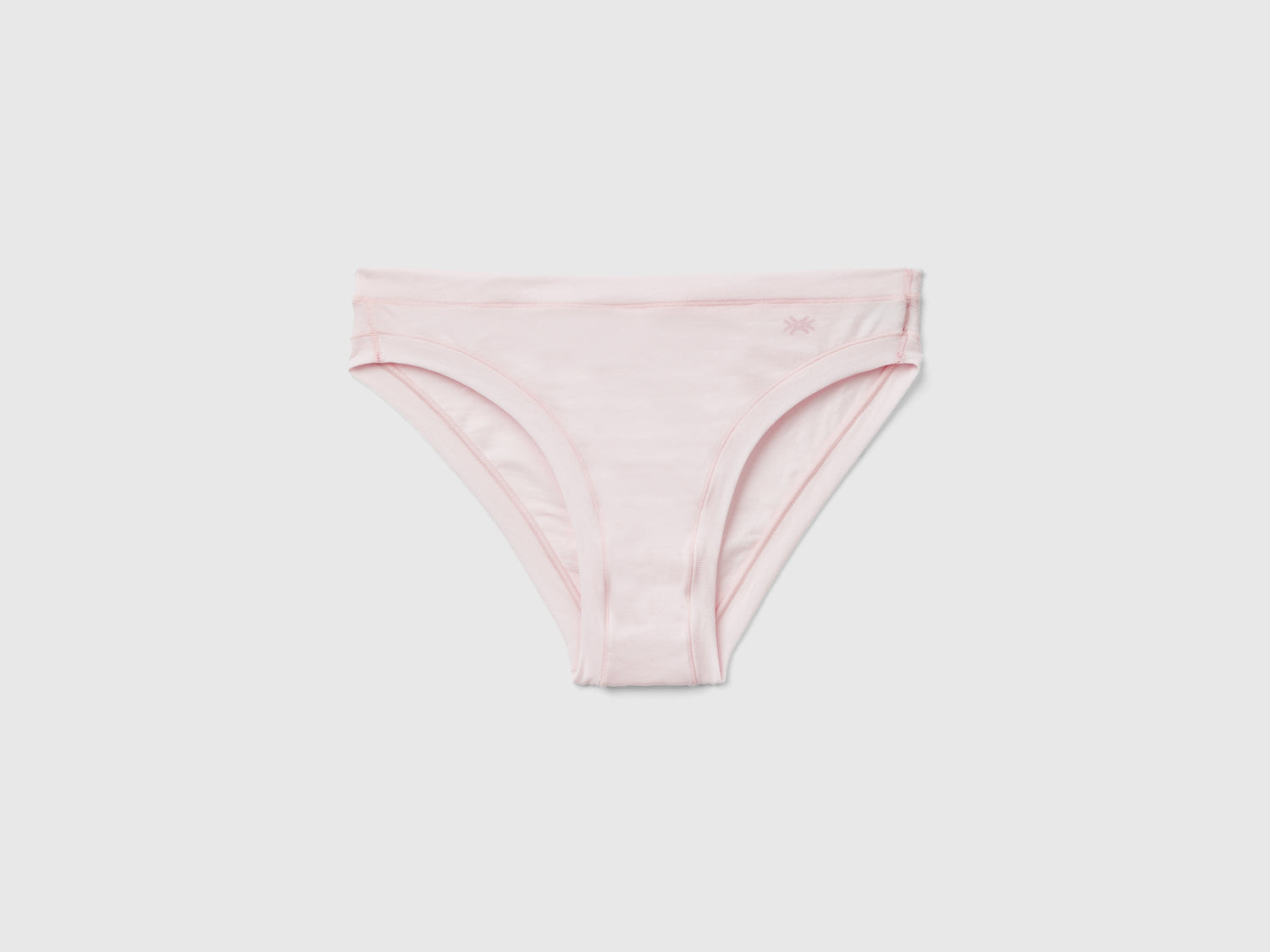Slip vita bassa in cotone bio super stretch da donna rosa tenue | Benetton Outlet