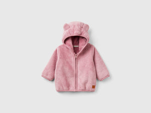 Felpa in pelliccetta sintetica con zip