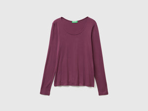Maglietta slim fit in viscosa stretch
