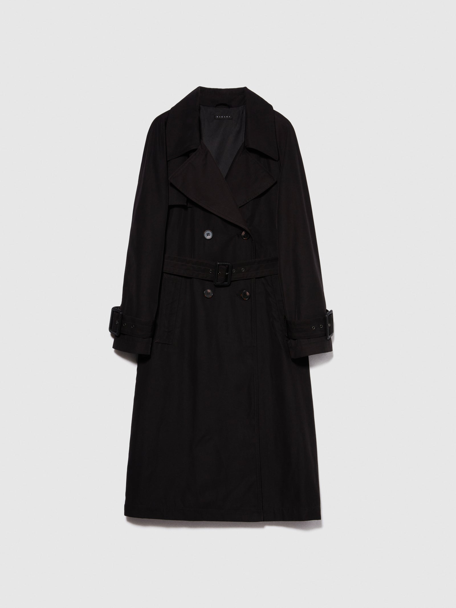 Trench lucido da donna nero | Sisley Outlet