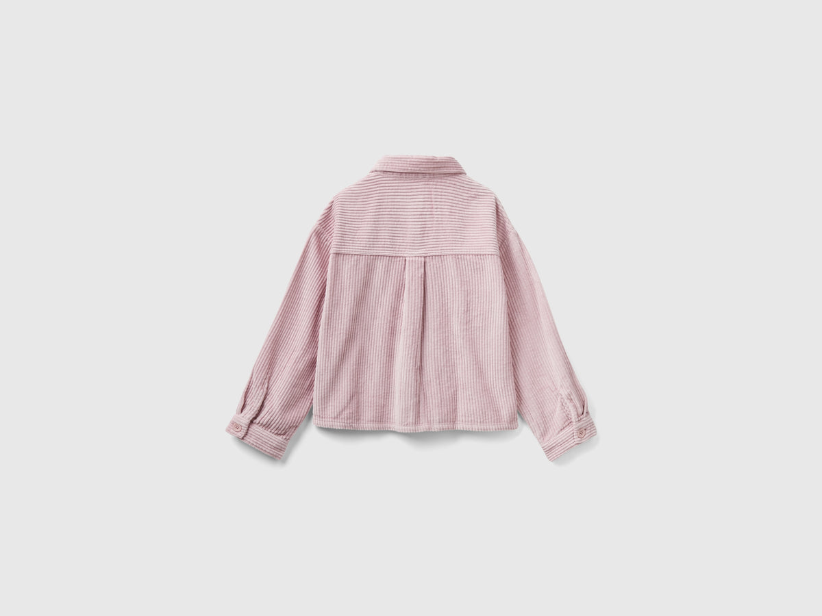 Camicia over fit in velluto