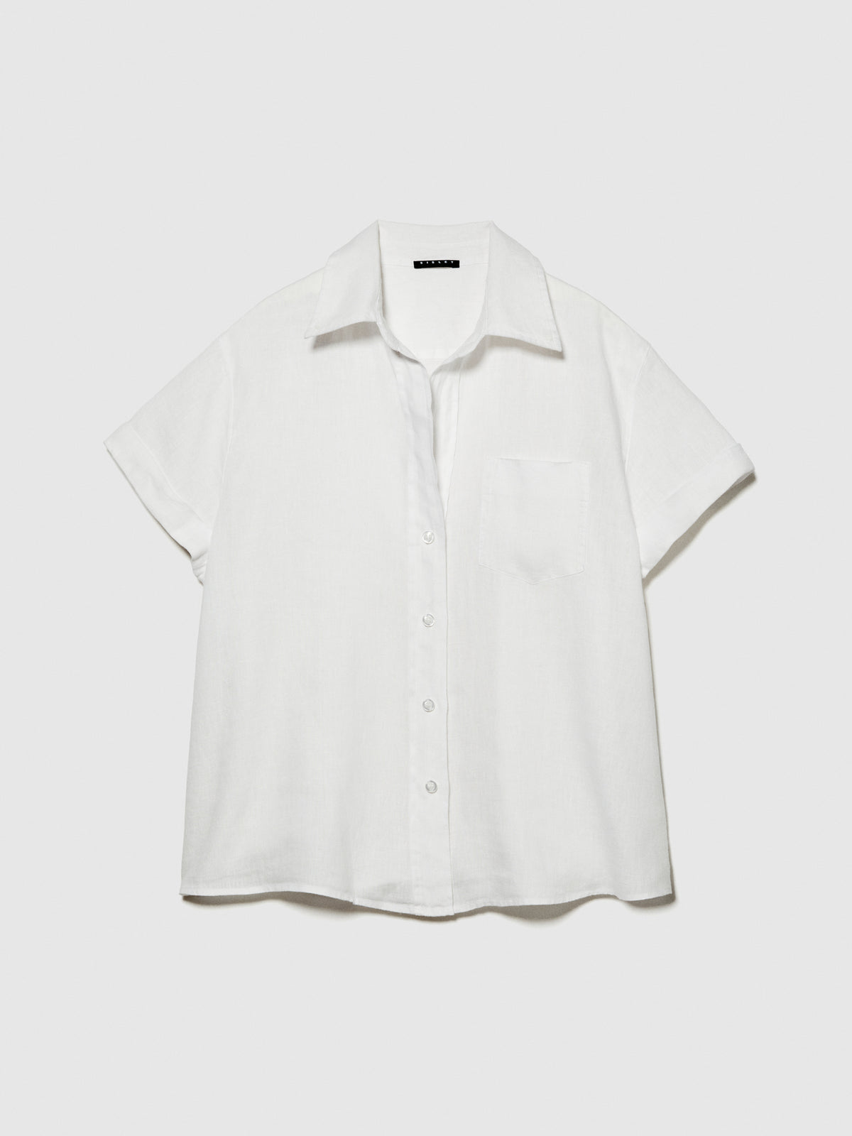 Camicia a maniche corte 100% lino