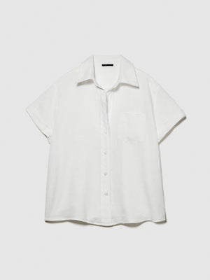 Camicia a maniche corte 100% lino