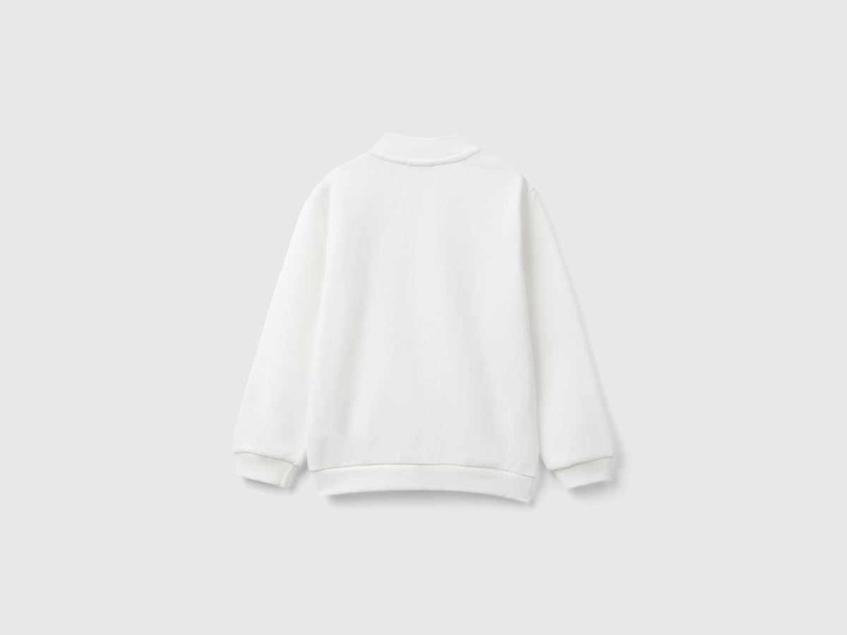 Organic cotton zip-up sweatshirt