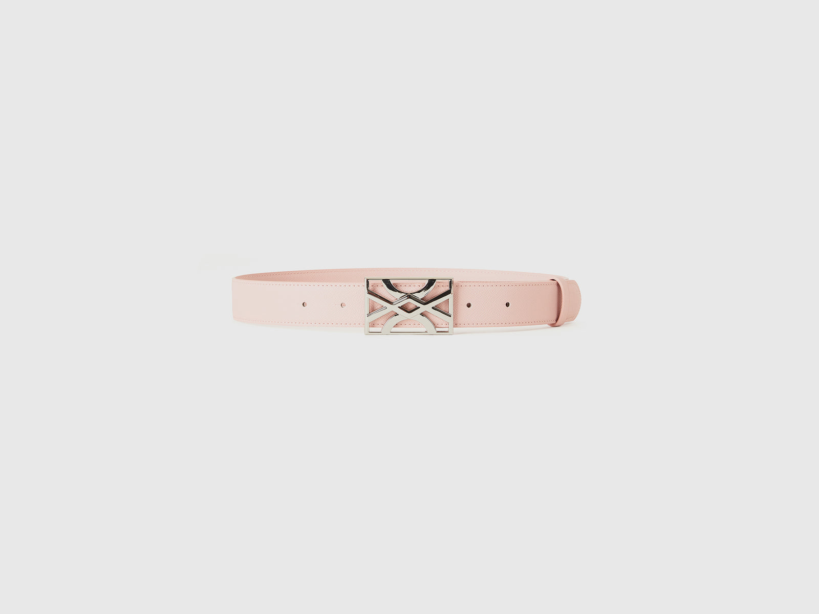 Cintura rosa cipria con fibbia logata da donna rosa tenue 3 | Benetton Outlet