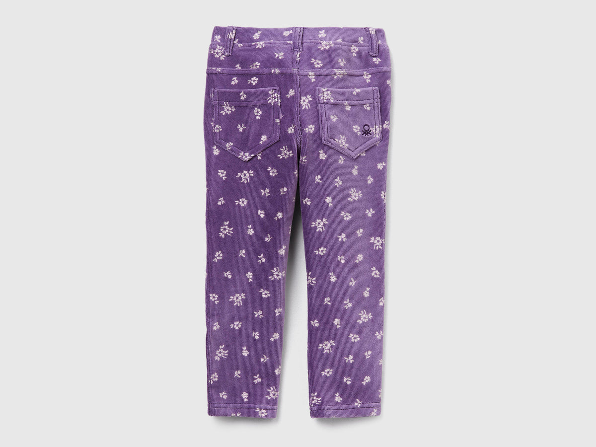 Pantaloni slim fit in ciniglia