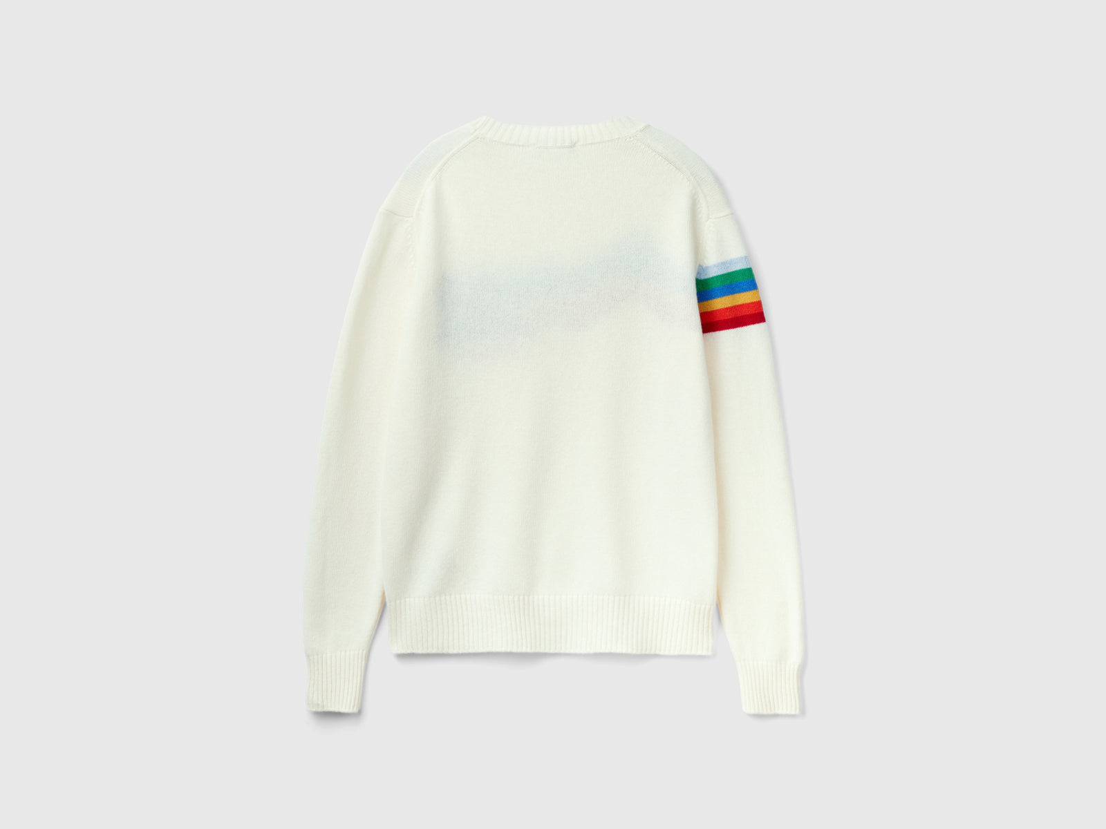 Maglia con grafica sci da uomo bianco panna 2 | Benetton Outlet