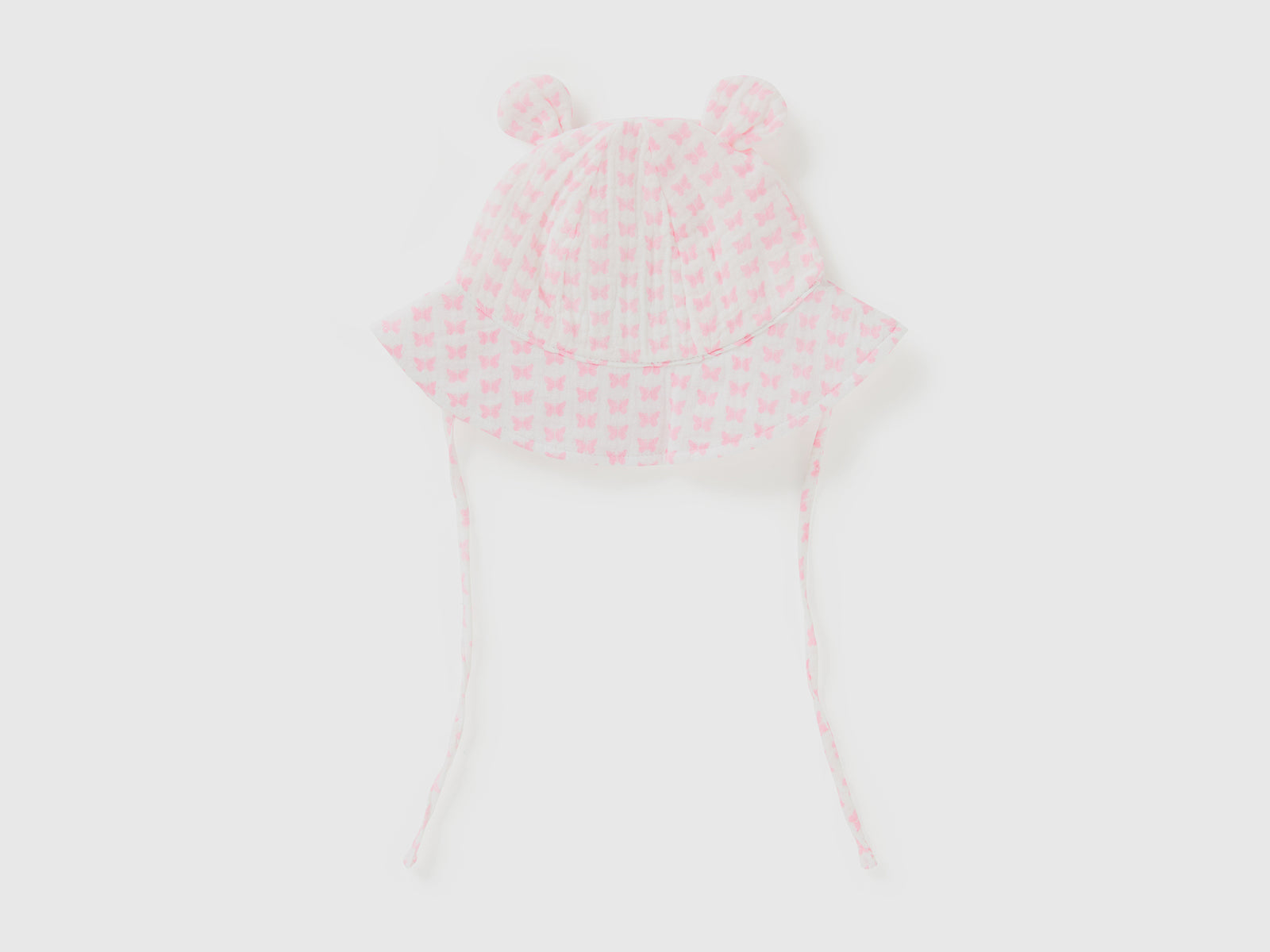 Cappellino con orecchie da neonato bianco 2 | Benetton Outlet