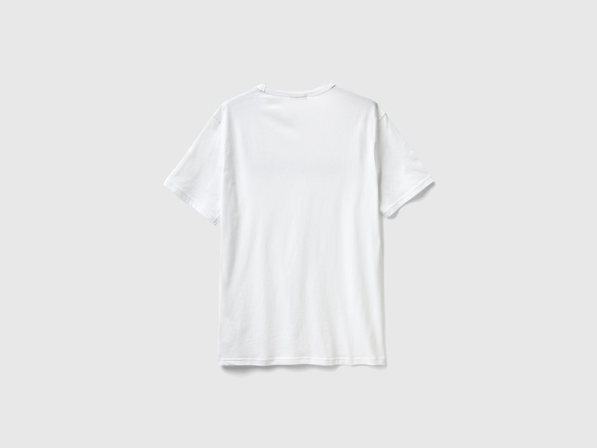 T-shirt in cotone bio con logo verde