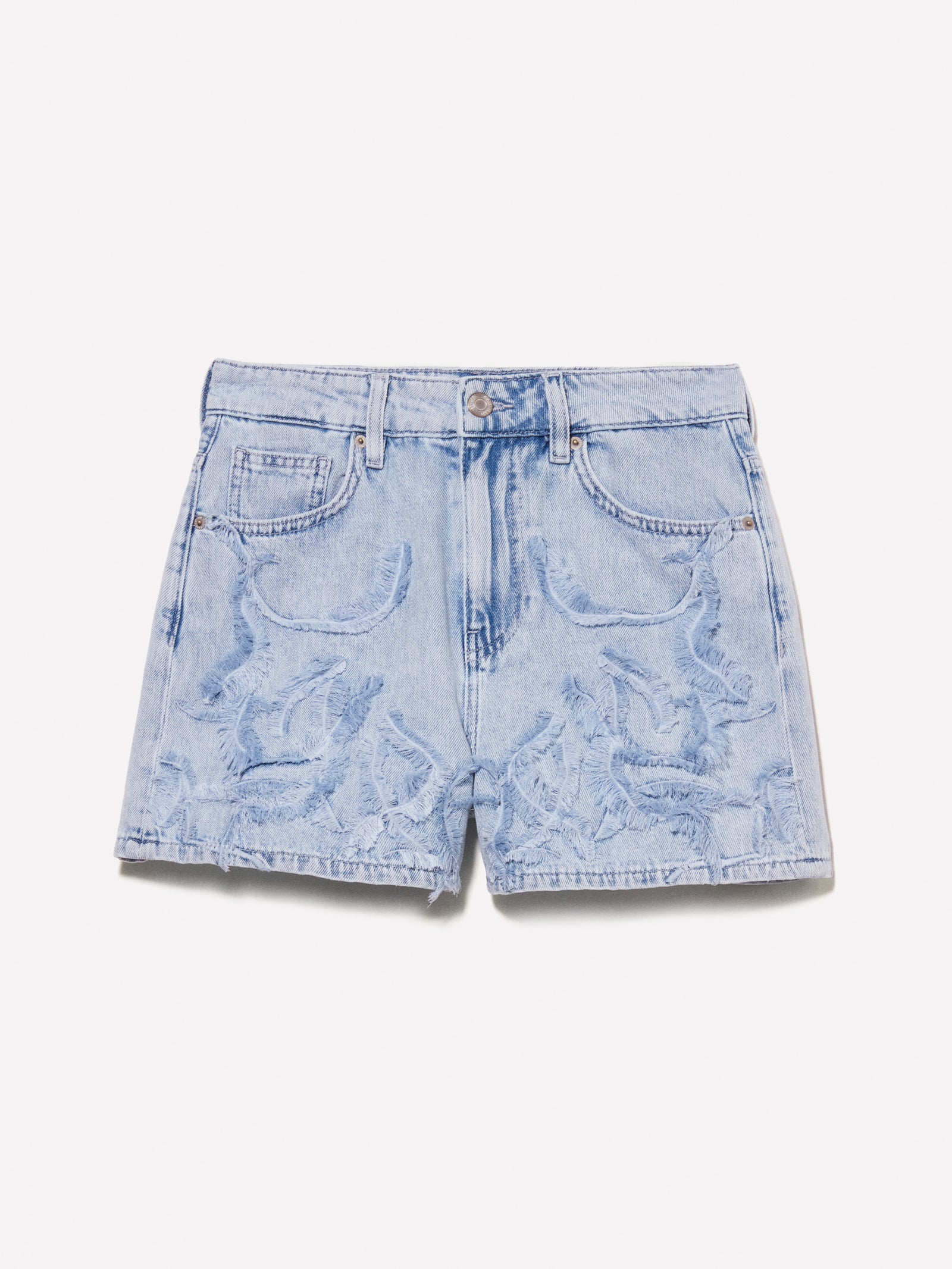 Shorts di jeans con ricami da donna azzurro | Sisley Outlet