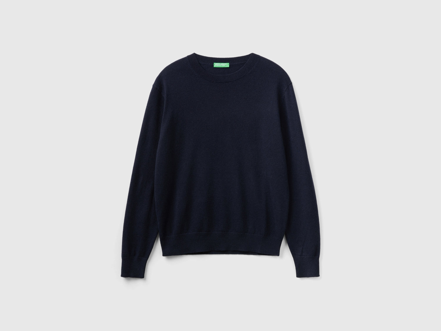 Maglia in puro cashmere da uomo blu scuro | Benetton Outlet