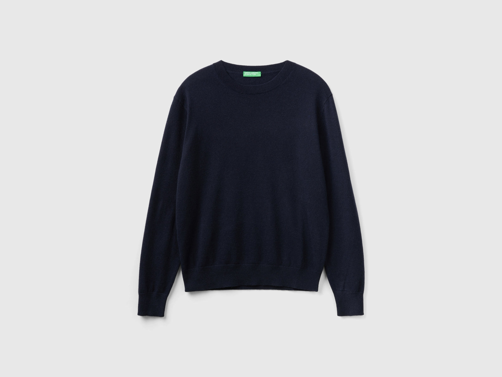 Maglia in puro cashmere da uomo blu scuro | Benetton Outlet
