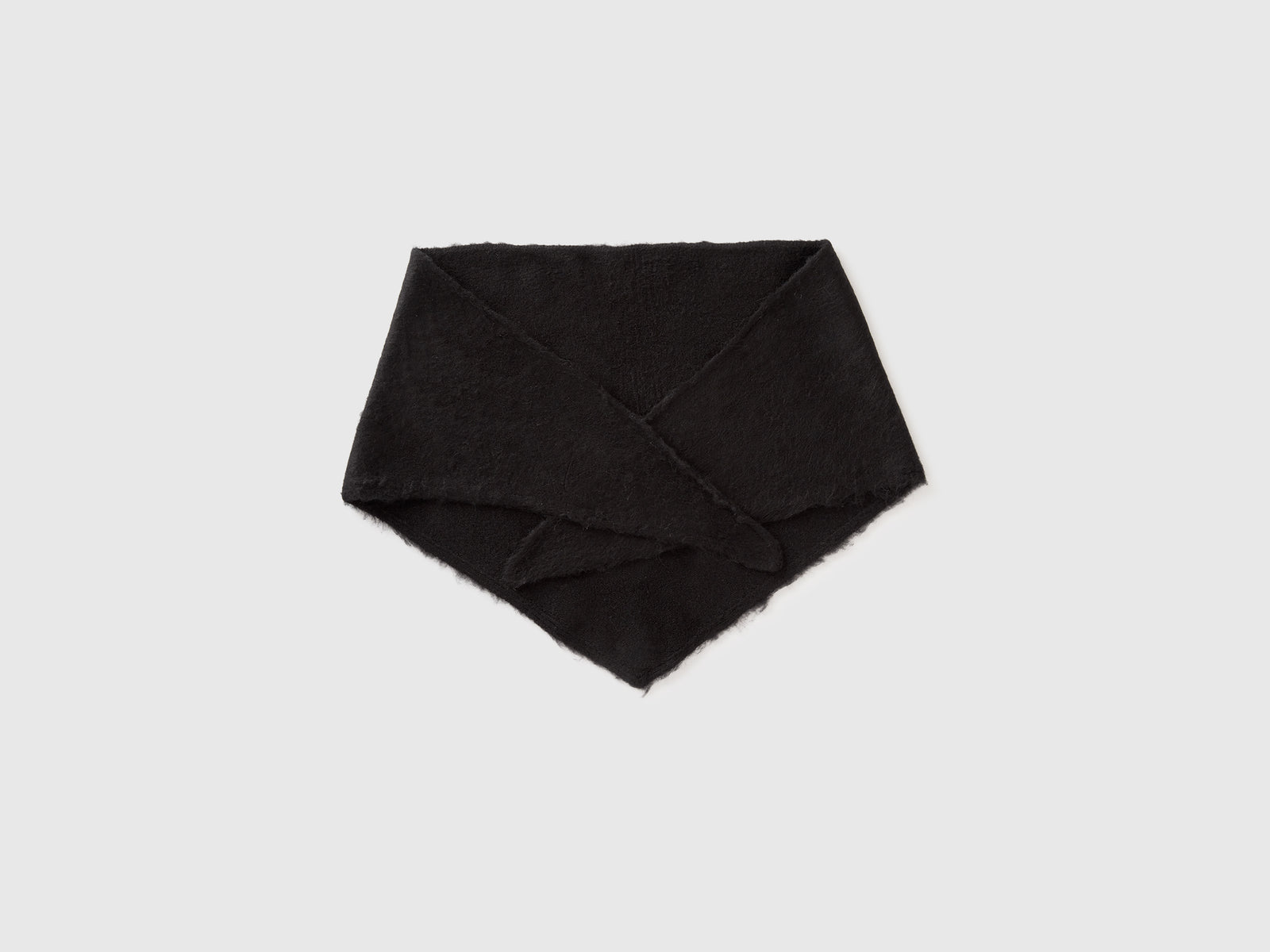 Scialle in misto lana da donna nero 2 | Benetton Outlet