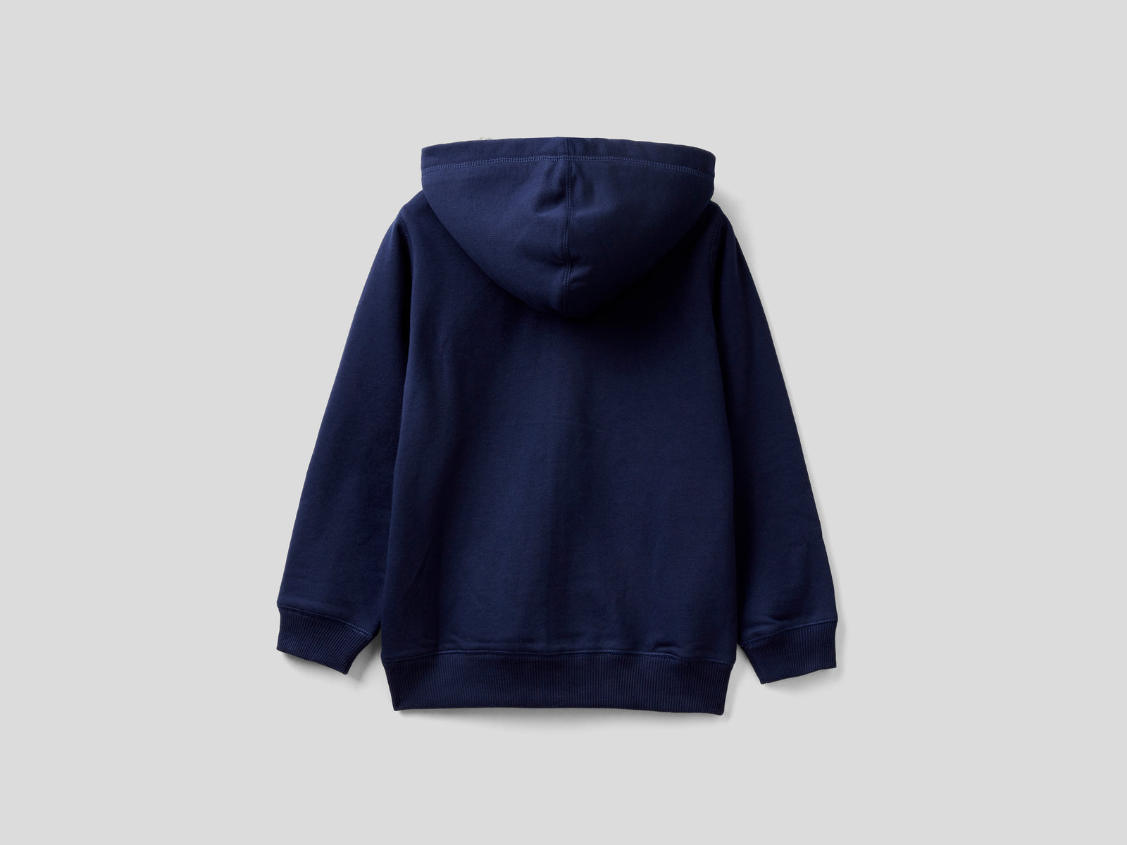 Calda felpa con zip e cappuccio da bambino blu scuro 2 | Benetton Outlet