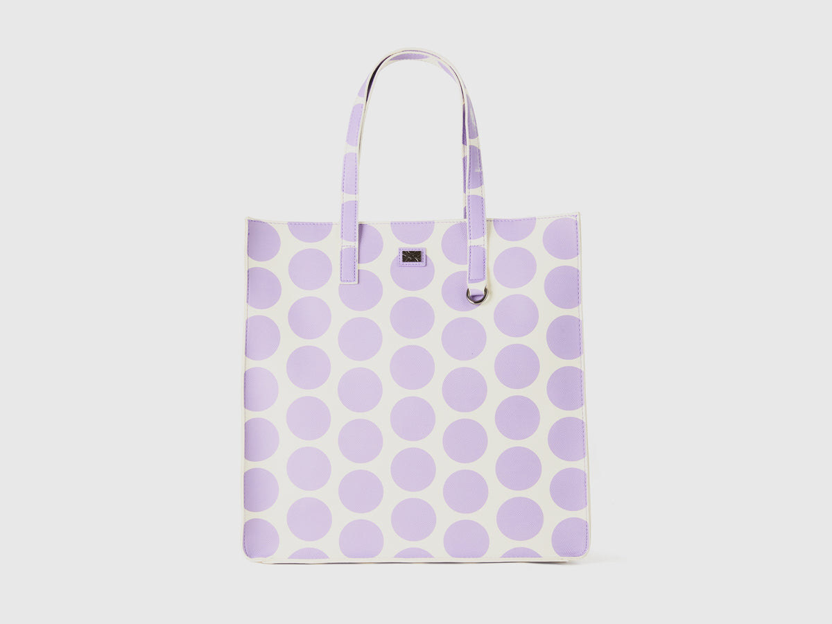 Shopping bag a pois lilla