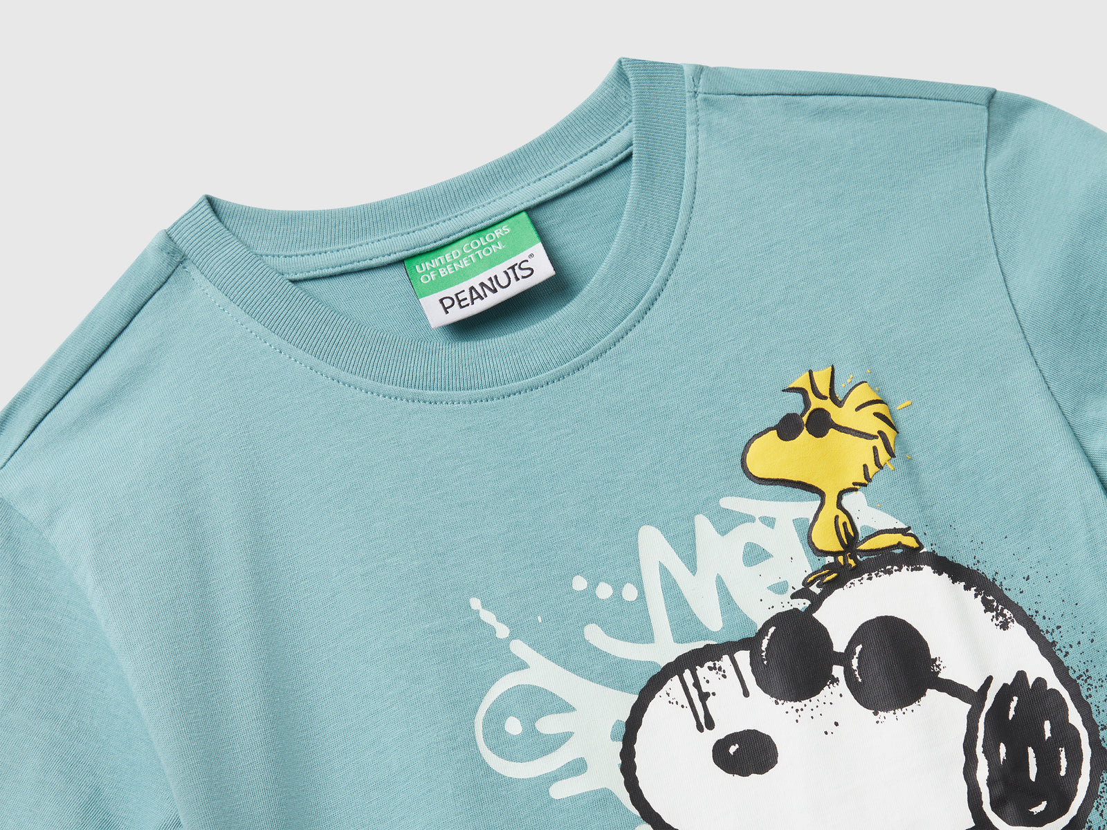 T-shirt regular con stampa ©Peanuts da bimbo celeste 3 | Benetton Outlet