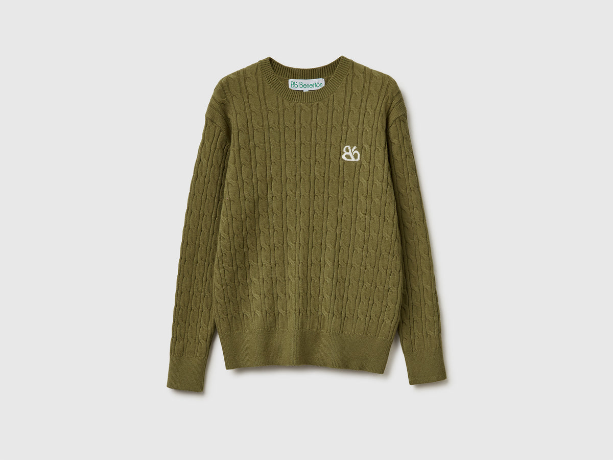 Maglione con trecce