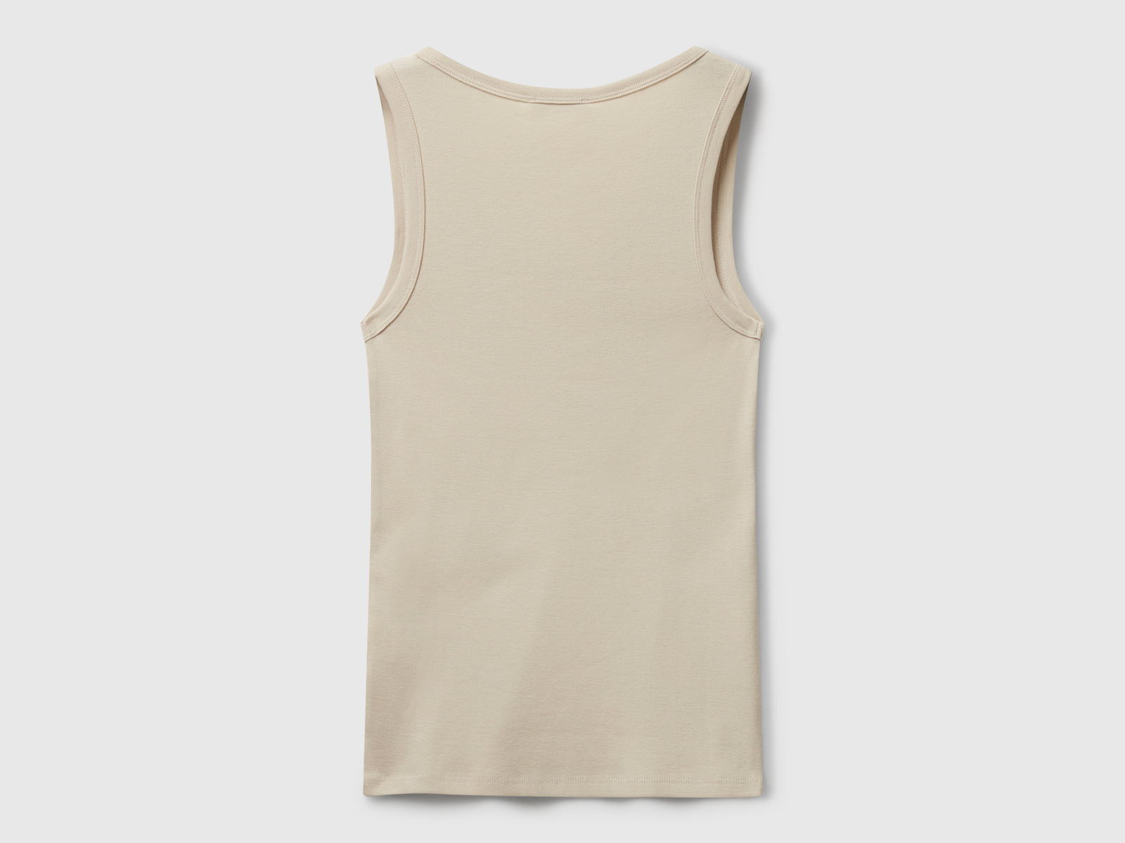 Canotta in puro cotone da donna beige 2 | Benetton Outlet