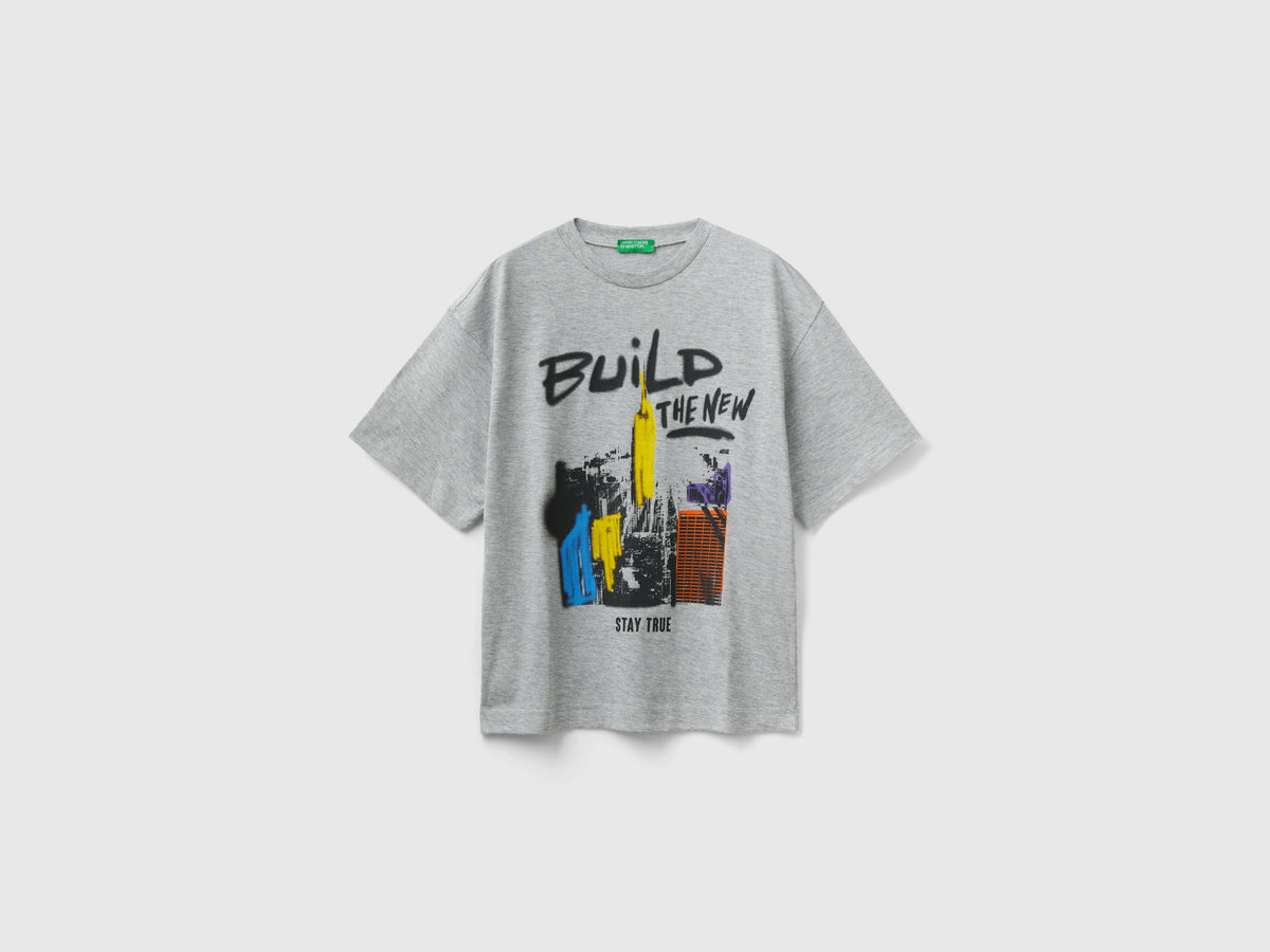 T-shirt girocollo con stampa