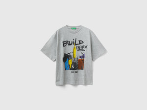 T-shirt girocollo con stampa