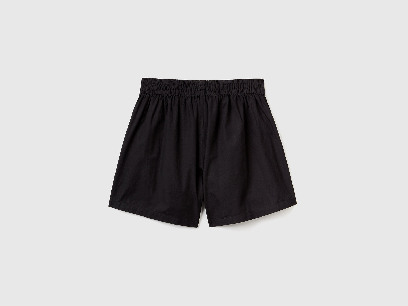 Pantaloni corti in puro cotone da donna nero 2 | Benetton Outlet