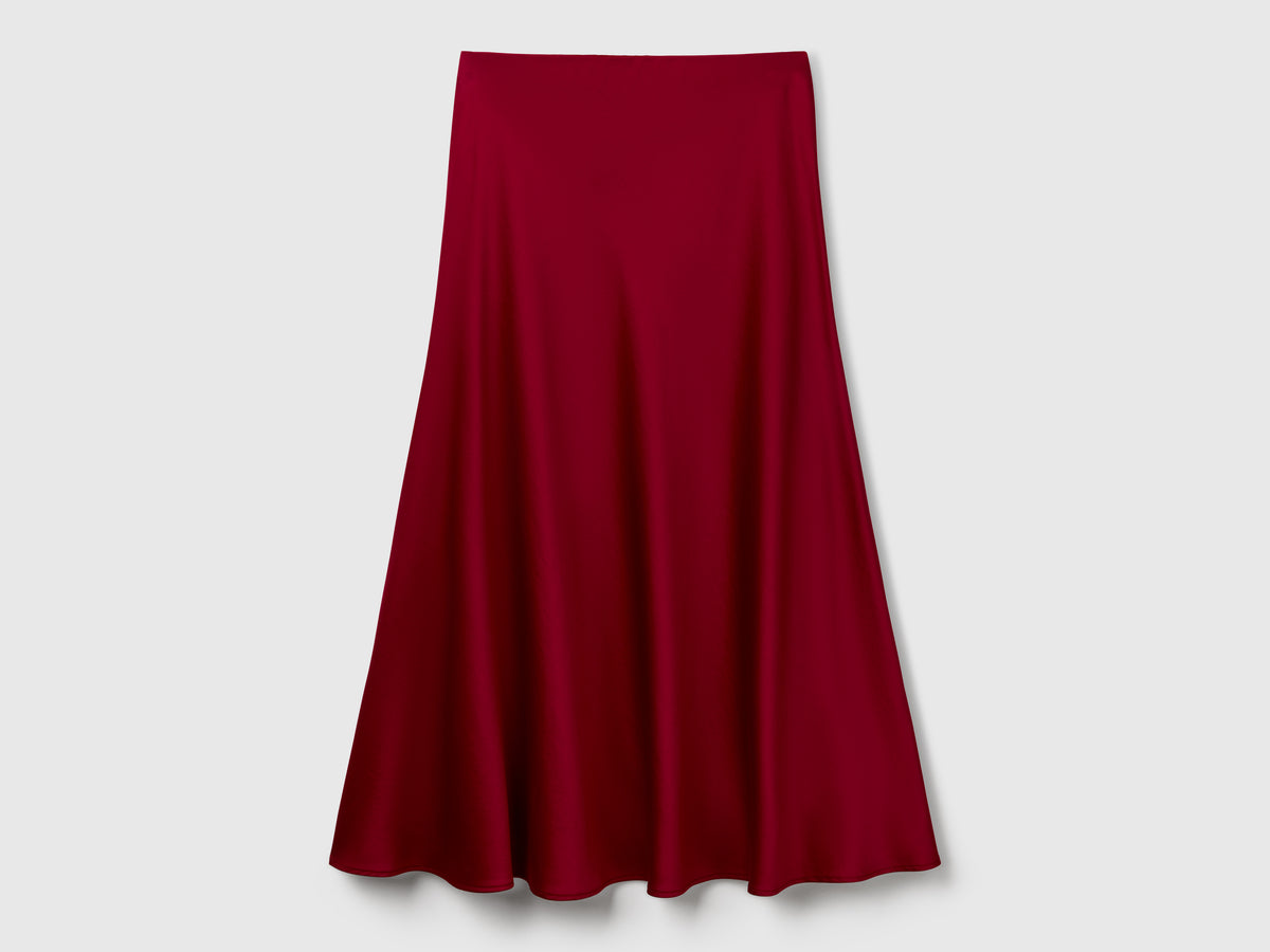 Gonna fluida effetto satin