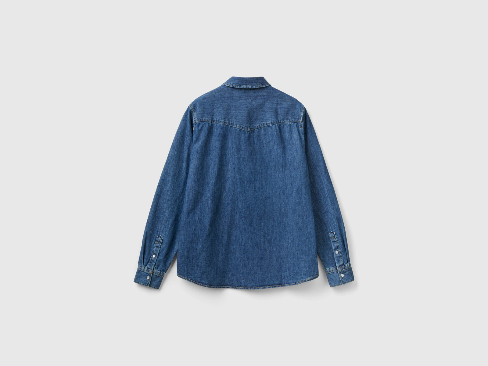 Camicia di jeans regular fit da donna blu 2 | Benetton Outlet