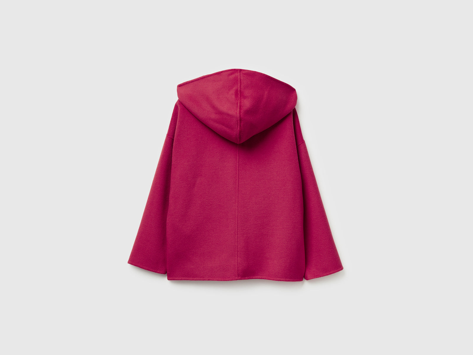 Giacca con cappuccio in misto lana da donna prugna 2 | Benetton Outlet