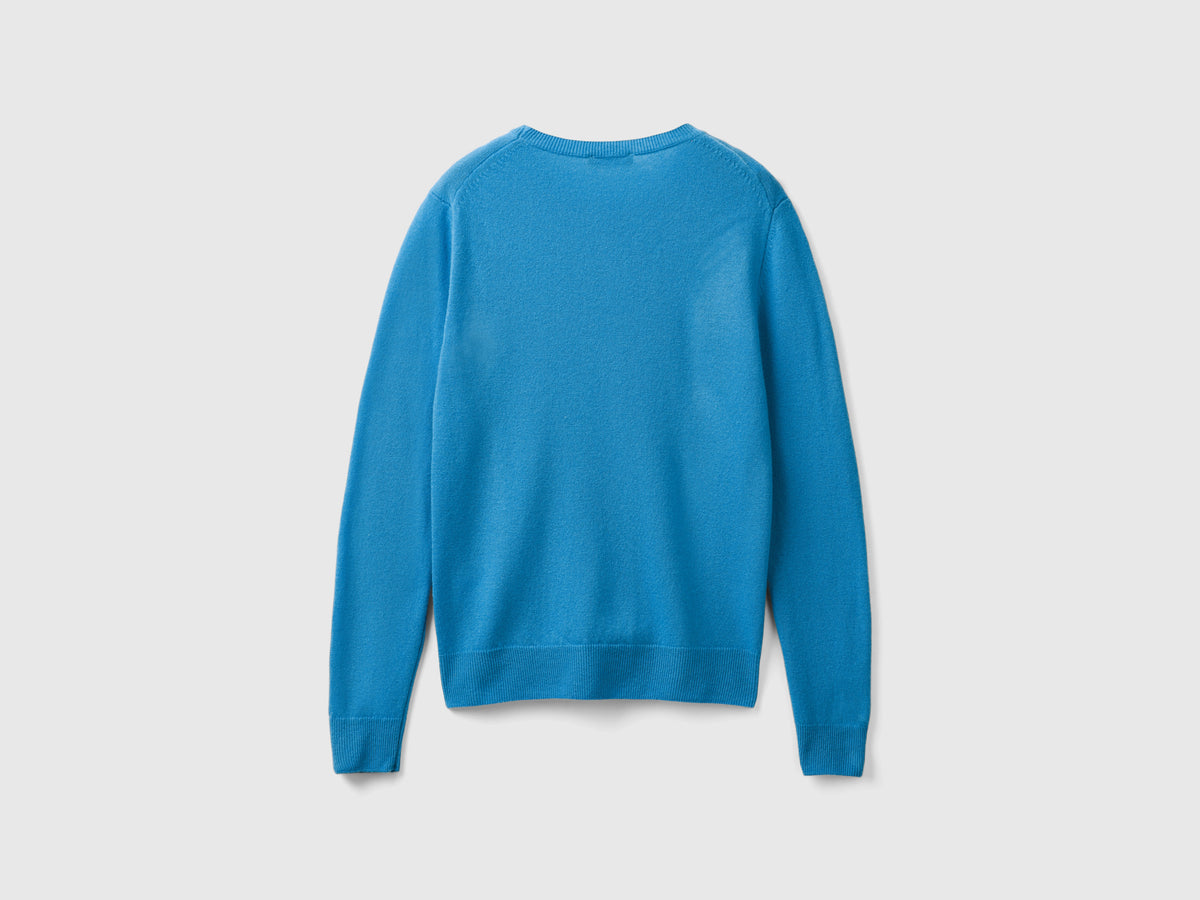 Maglia girocollo in pura lana Merino